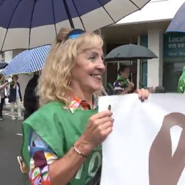 Los pensionistas vascos se manifiestan en Donosti por el aumento de las pensiones
