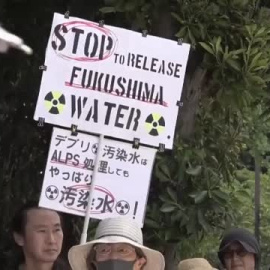Continúan las protestas en Japón por la liberación de agua radiactiva de la planta de Fukushima