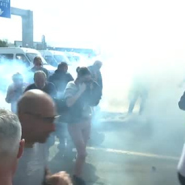 Incidentes violentos en las protestas contra Macron en Bayona (Francia)