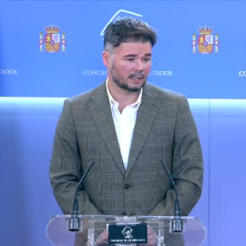 Rufián sobre Bildu: "Es bueno acabar con circos mediáticos quitando directamente la pista"