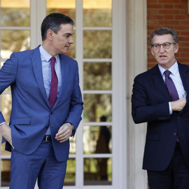 Sánchez y Feijóo en Moncloa.