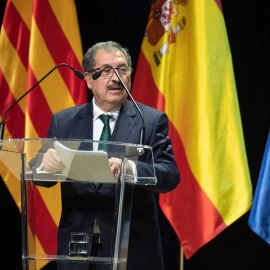 El presidente en funciones del CGPJ, Rafael Mozo, durante un acto celebrado en Barcelona, a 31 de enero de 2023.