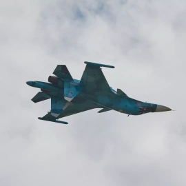 Imagen de archivo de un avión militar ruso modelo Su-34.
