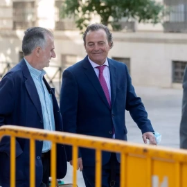 El exjuez Fernando Presencia, a su llegada a la Audiencia Nacional para declarar como imputado, a 7 de julio de 2022, en Madrid.