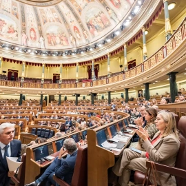 Vista general durante un pleno en el Congreso de los Diputados, a 19 de diciembre de 2023, en Madrid (España).
