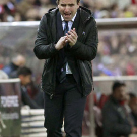 Arrasate, durante el partido del domingo contra el Atlético. EFE/Chema Moya