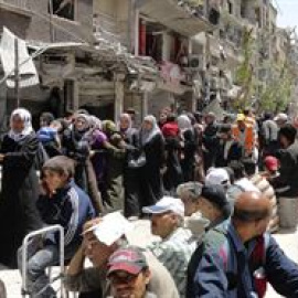 Cientos de civiles de Yarmuk consiguen huir del campamento de refugiados.