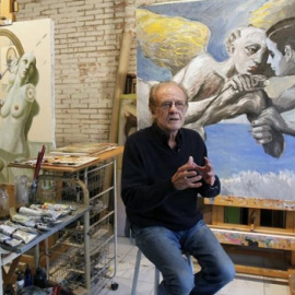 Luis Eduardo Aute durante una entrevista. EFE