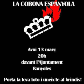 Cartel de la convocatoria en Banyoles. | EP