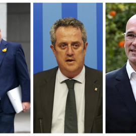 Oriol Junqueras, Joaquim Form y Raül Romeva, los exconsellers que están en la prisión de Estremera.
