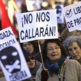Manifestación contra la Ley Mordaza convocada por las Marchas por la Dignidad. EFE/Archivo