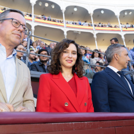 Isabel Díaz Ayuso en el interior de la plaza de toros de las Ventas para ver torear a Enrique Ponce a 28 de septiembre de 2024.