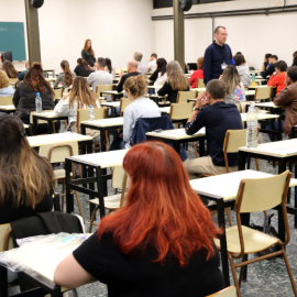 Aspirants en unes oposicions de la Generalitat, en una imatge d'arxiu