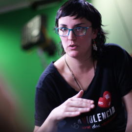 Pamela Palenciano, durante la entrevista con Público. CHRISTIAN GONZÁLEZ