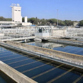 Espai d'eliminació de partícules en superfície a la planta potabilitzadora del Ter a Cardedeu