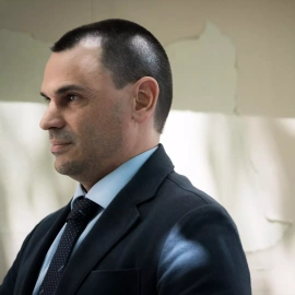 La pareja de la presidenta de la Comunidad de Madrid, Alberto González Amador, a su llegada al Tribunal Superior de Justicia.