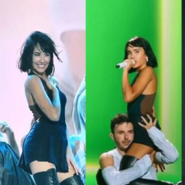 Aitana bailando durante su gira 'Alpha Tour'.