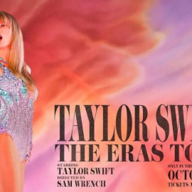 Cartel promocional de la película de Taylor Swift sobre su gira de conciertos 'The Eras Tour'. 