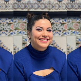 Mara Jiménez, conocida en Instagram como @croquetamente__, es escritora, artista multidisciplinar y activista contra la gordofobia. Foto: Cedida por Penguin Random House.