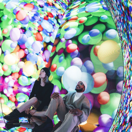 Una de las instalaciones digitales de Balloon Museum. Foto: Alberto Alaggio