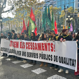 Manifestació d'aquest dissabte a Barcelona per reclamar l'estabilització dels interins.