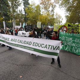 Manifestación en defensa de la educación pública en Madrid. Imagen de archivo.