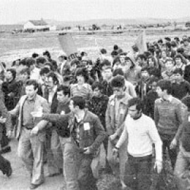 Imagen que ilustra las ocupaciones de fincas a finales de los años setenta en Andalucía.