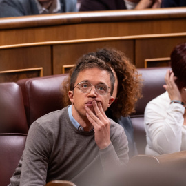 El exdiputado de Sumar Íñigo Errejón durante una sesión plenaria en el Congreso.