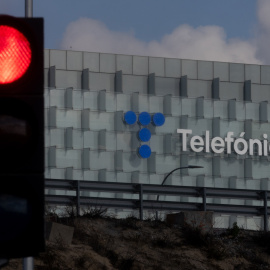 Vista de uno de los edificios del Distrito Telefónica, la sede corporativa de la operadora de telecomunicaciones en la zona norte de Madrid.