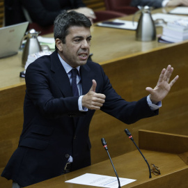 La primera sesión de control parlamentario del año al president de la Generalitat, Carlos Mazón, en Les Corts Valencianes, a 16 de enero de 2025.