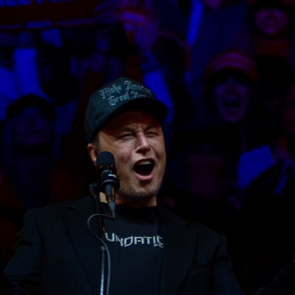 Elon Musk, en un acto de apoyo a la campaña presidencial de Donald Trump en el Madison Square Garden de New York