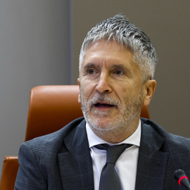 Foto de archivo ministro del Interior, Fernando Grande-Marlaska, durante una rueda de prensa.