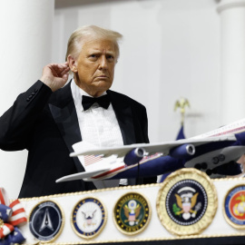 El presidente Donald Trump durante su toma de posesión.