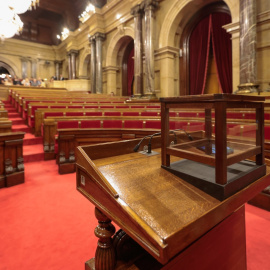 L'hemicile del Parlament de Catalunya buit, en una imatge d'arxiu.