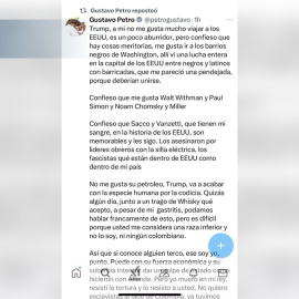 Petro le dice a Trump que no le teme a un golpe de Estado y que las Américas lo apoyarán