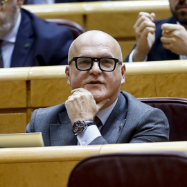 Manuel Baltar, en su escaño del Senado en el pleno del pasado martes.