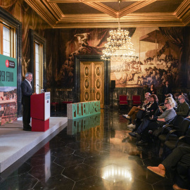 L'alcalde de Barcelona, Jaume Collboni, en la presentació de les actuacions