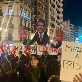 Una manifestación contra Mazón, en una foto de archivo.