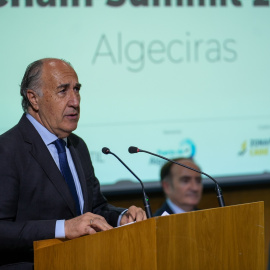 El alcalde de Algeciras, José Ignacio Landaluce interviene en la inauguración del Foro. A 29 de enero de 2025 en Algeciras, Cádiz (Andalucía, España).