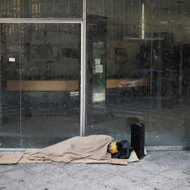 Una persona sin hogar, a 31 de enero de 2025.