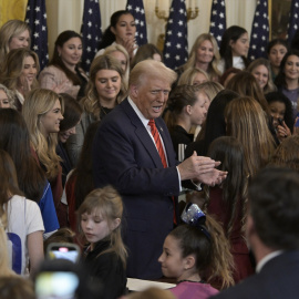 Donald Trump durante un evento en la Casa Blanca, a 5 de febrero de 2025.