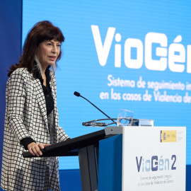 La ministra de Igualdad, Ana Redondo, presenta el nuevo modelo de respuesta policial a la violencia de género.