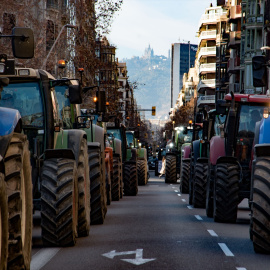 Manifestación de agricultores en Barcelona 2024, foto de archivo.