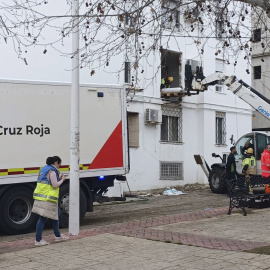 Foto de archivo de un dispositivo de la Cruz Roja.