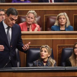 Pedro Sánchez, en una sesión de control al Gobierno el 12 de febrero.