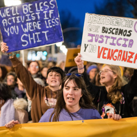 Una foto de archivo de una manifestación convocada por el Movimiento Feminista de Madrid.