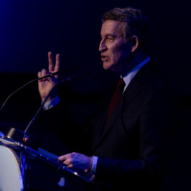 El presidente del PP, Alberto Núñez Feijóo, interviene en la V edición del Foro ANFAC 2025, en el Palacio de Linares, a 20 de febrero de 2025, en Madrid (España).Eduardo Parra / Europa Press20/2/2025