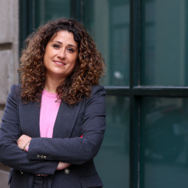 La secretaria de Política Económica y Transición Digital del PSOE, Enma López, tras la entrevista con Público.