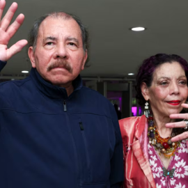 El presidente de Nicaragua, Daniel Ortega, y su esposa y vicepresidenta, Rosario Murillo, el 14 de junio de 2023 en Managua.