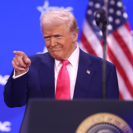 Donald Trump en la Conferencia de Acción Política Conservadora (CPAC) el 22 de febrero de 2025.